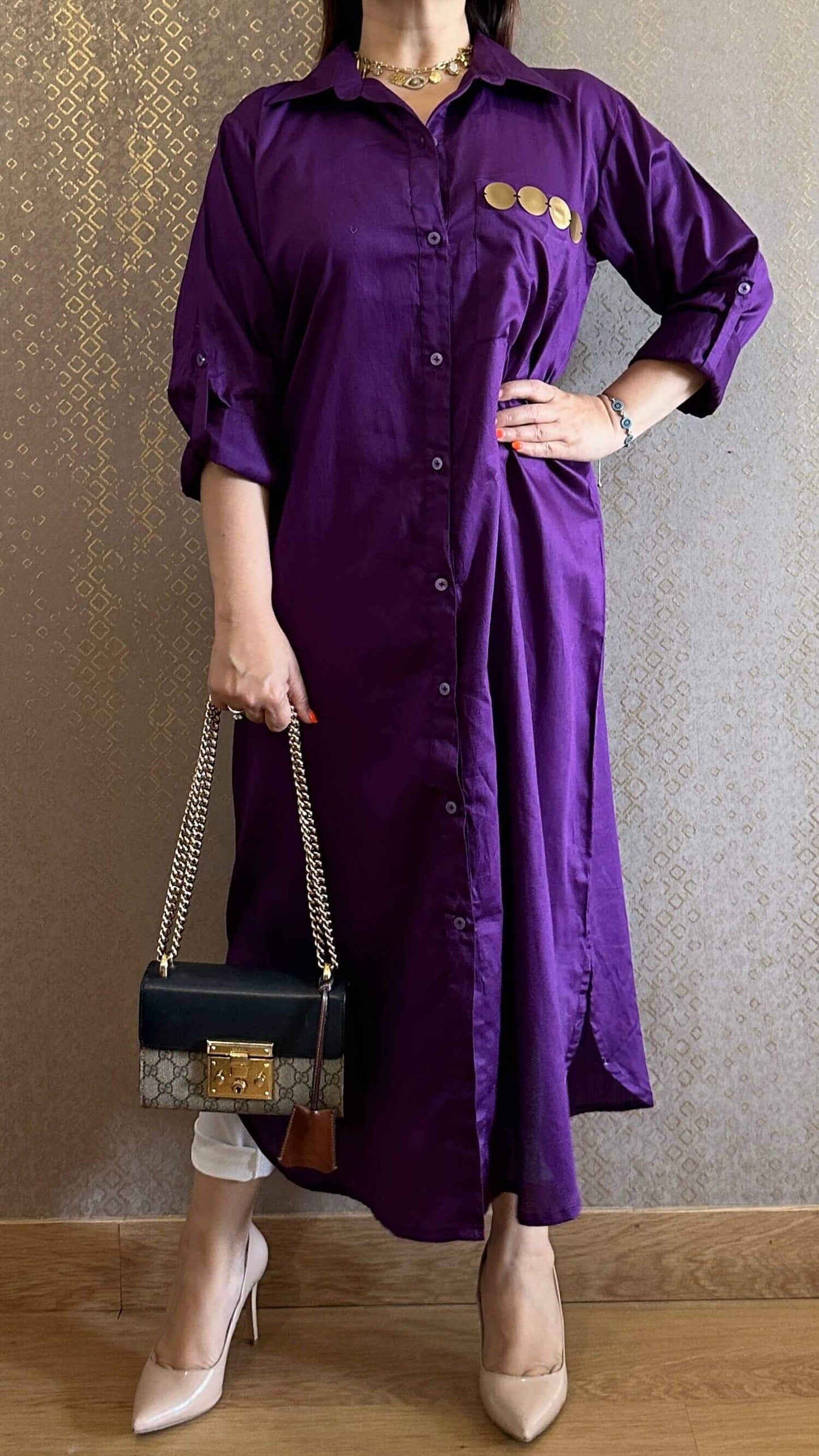 Purple Oversized Sitara Shirt