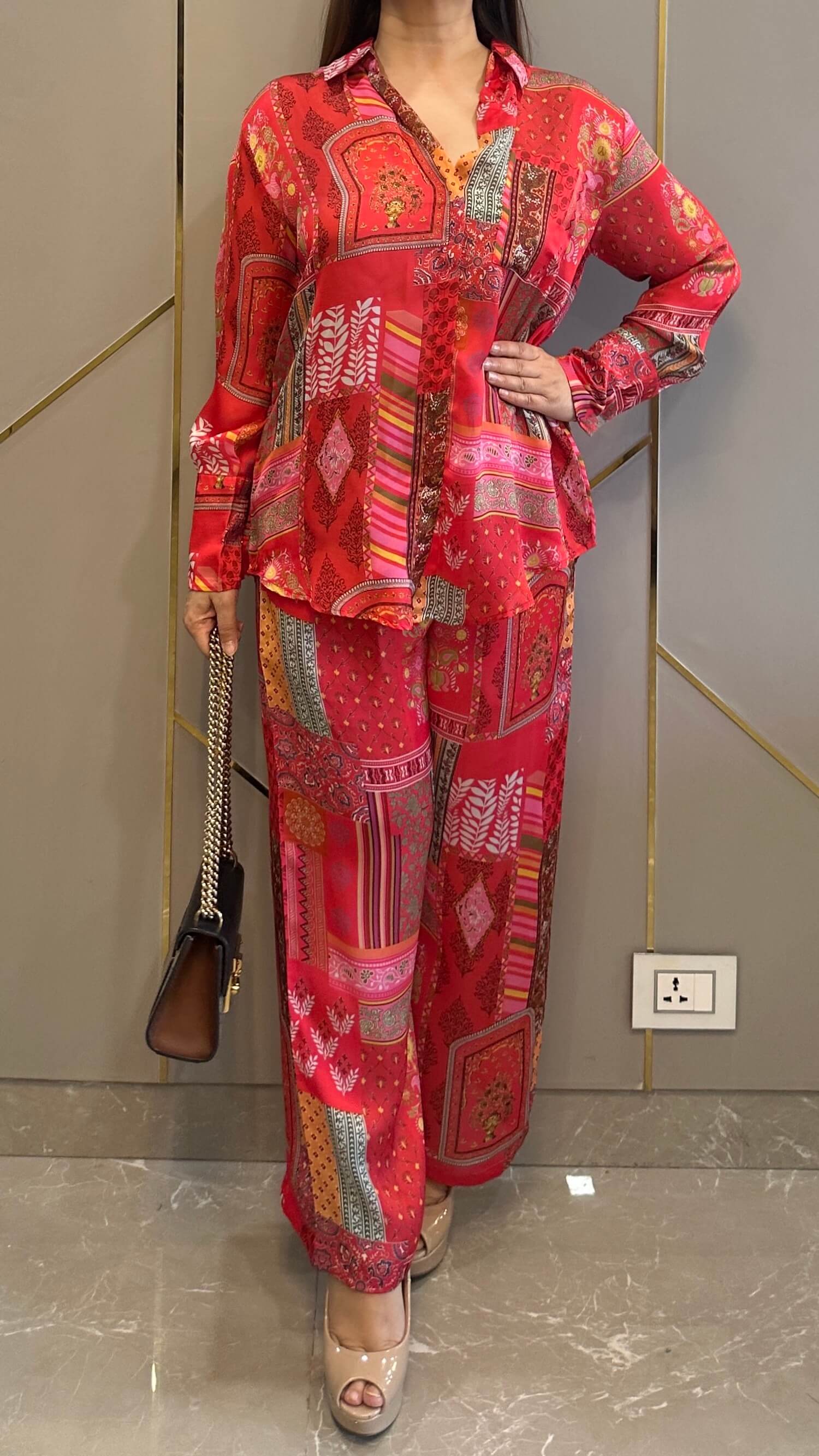 Crimson Red Amalfi Co-ord Set