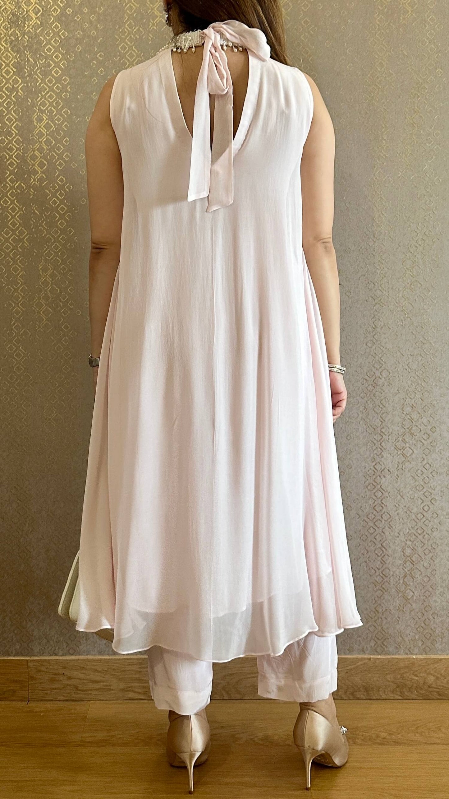 Pink Riviere Pearl Pastel Kurta with Pants