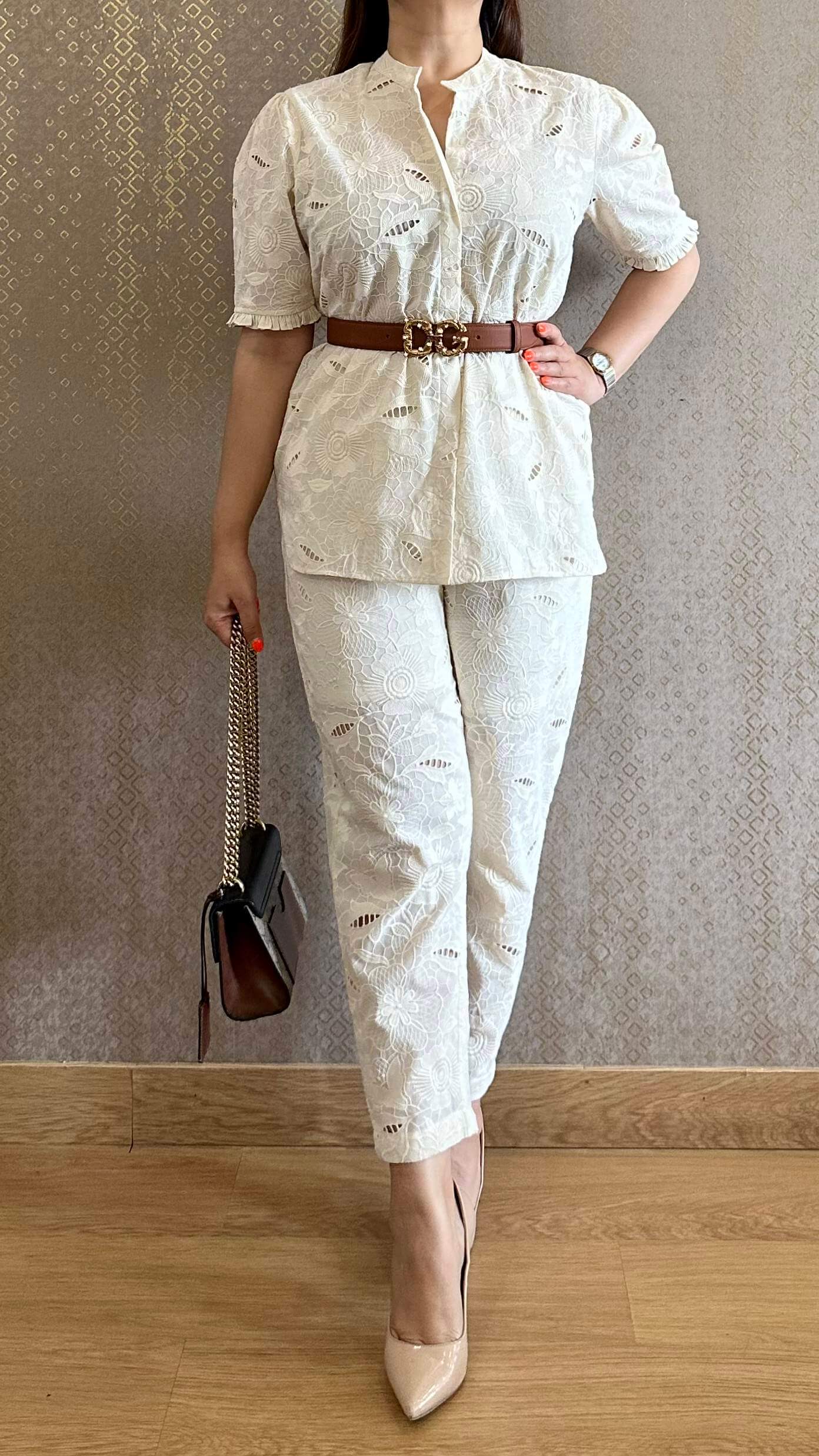 Ivory Embroidered Co-ord Set