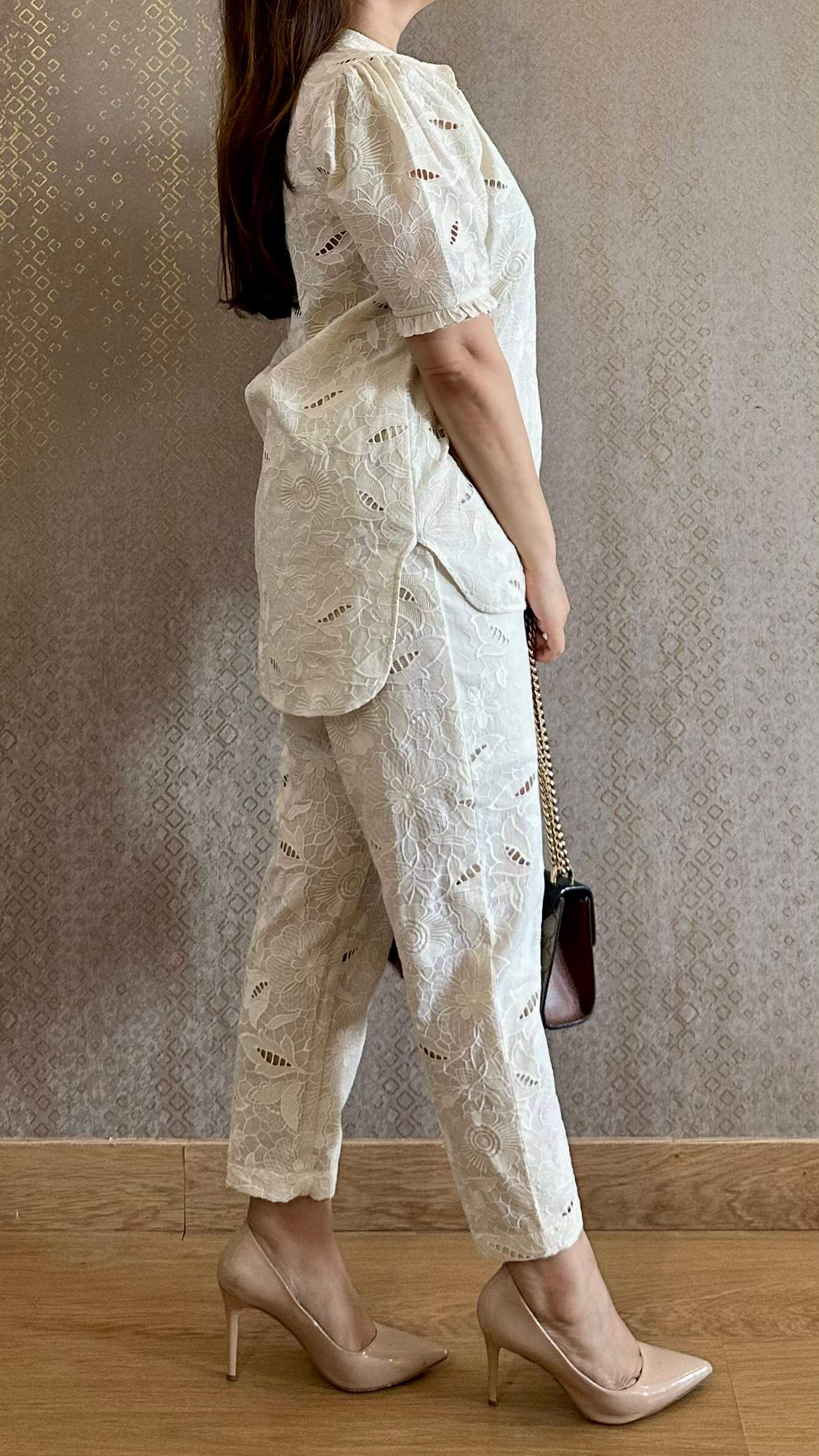 Ivory Embroidered Co-ord Set