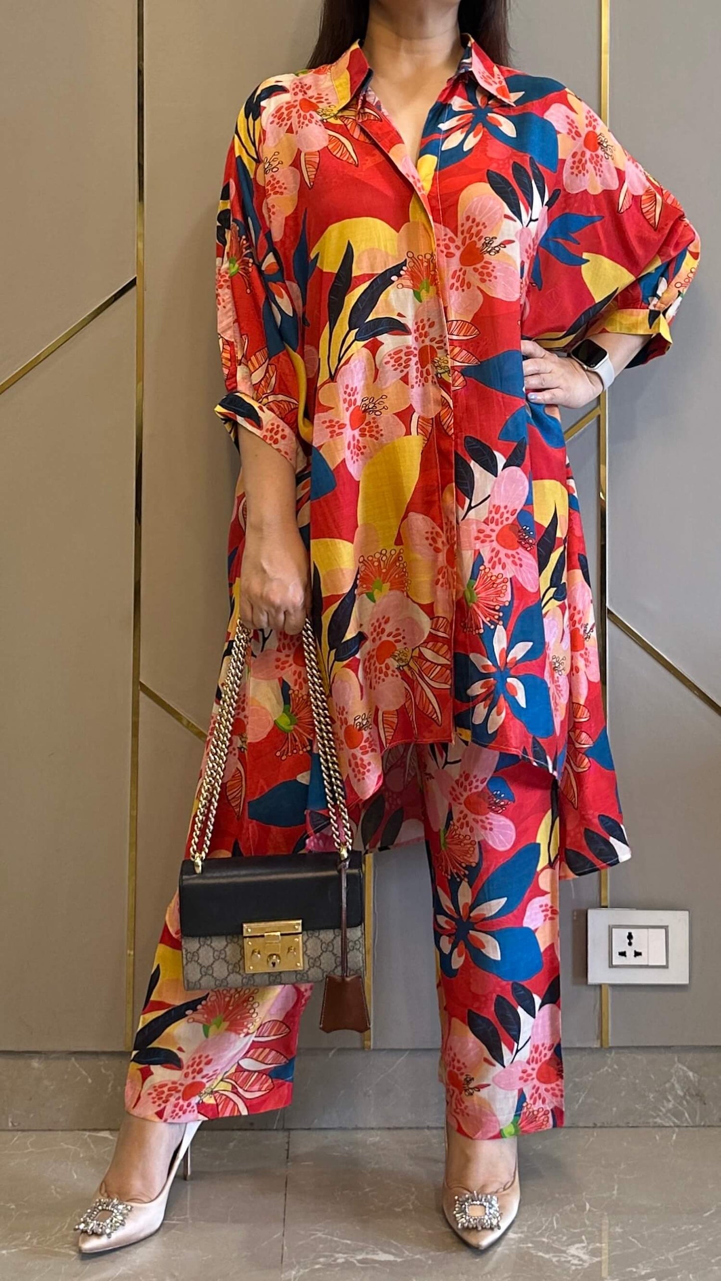 Marbella Red Printed Co-ord Set
