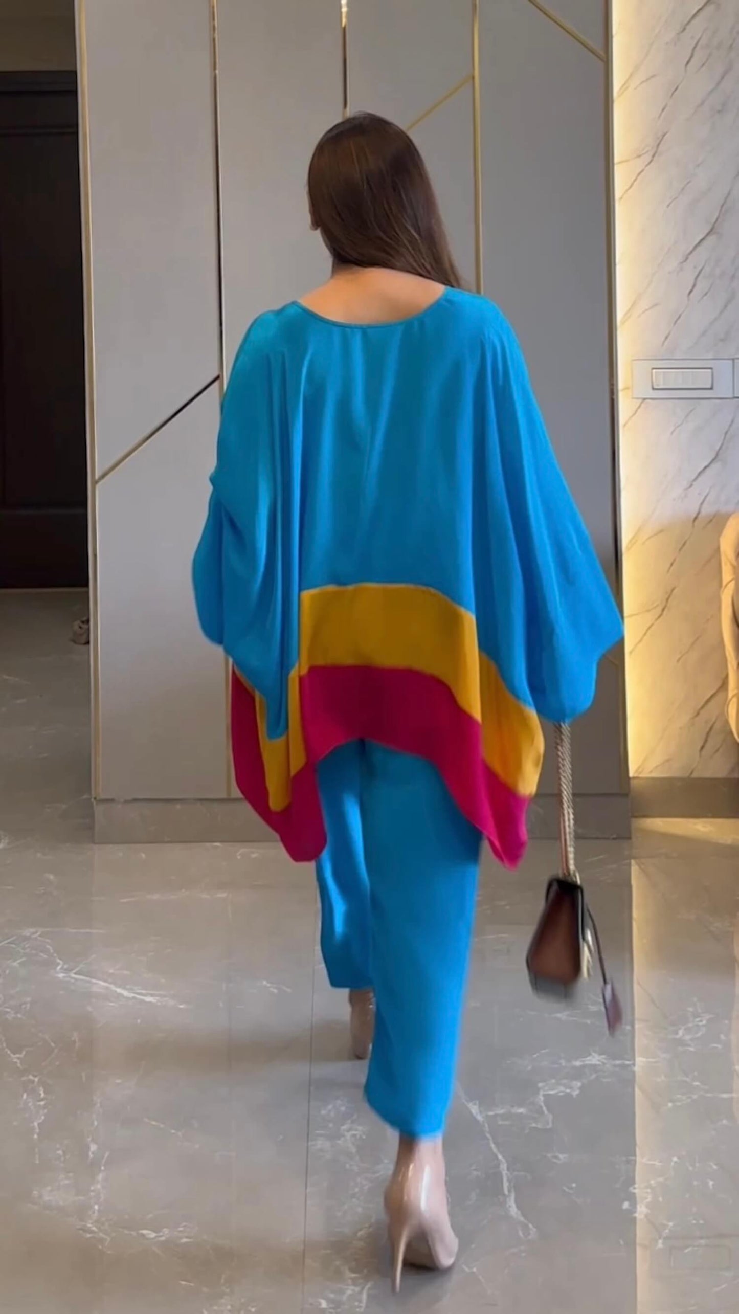 Colour Block Kaftan Co-ord Set