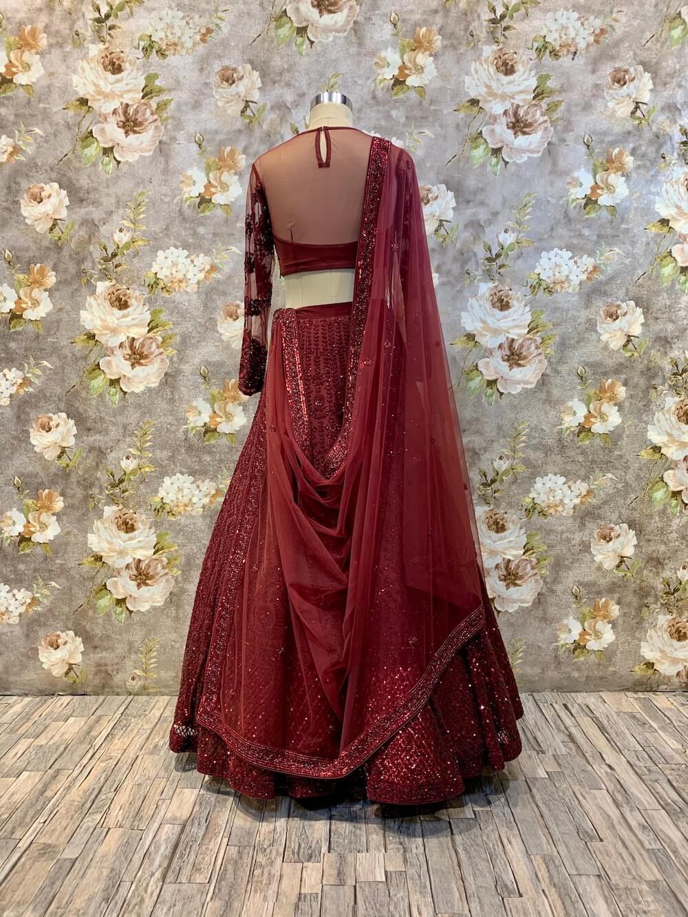Reddish Maroon lehenga set - kylee