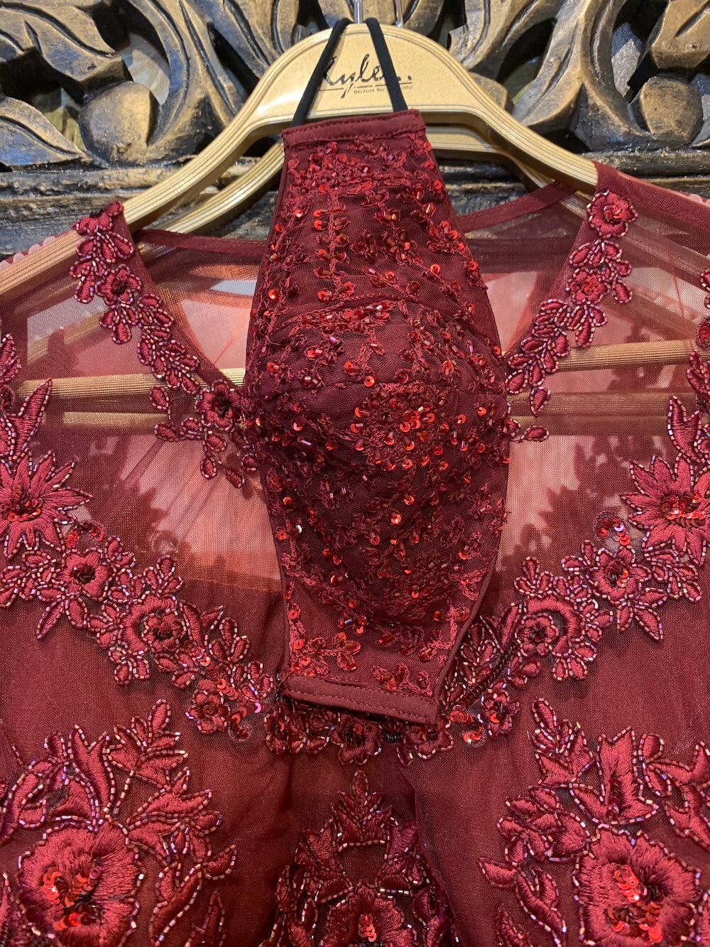 Reddish Maroon lehenga set - kylee