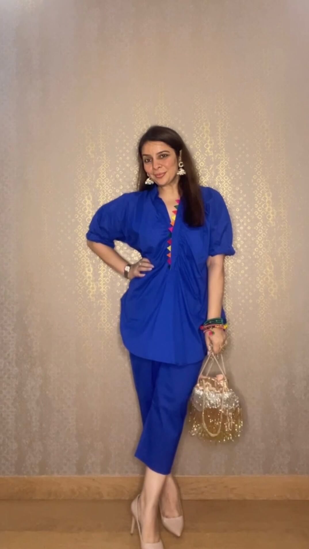 Royal Blue Festive Co-ord Set