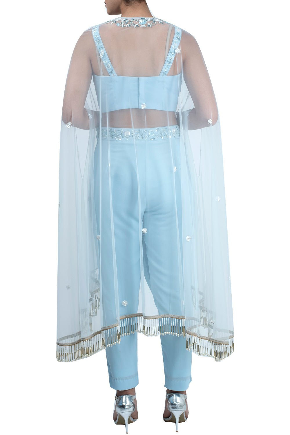 Powder blue cape and pants set - kylee