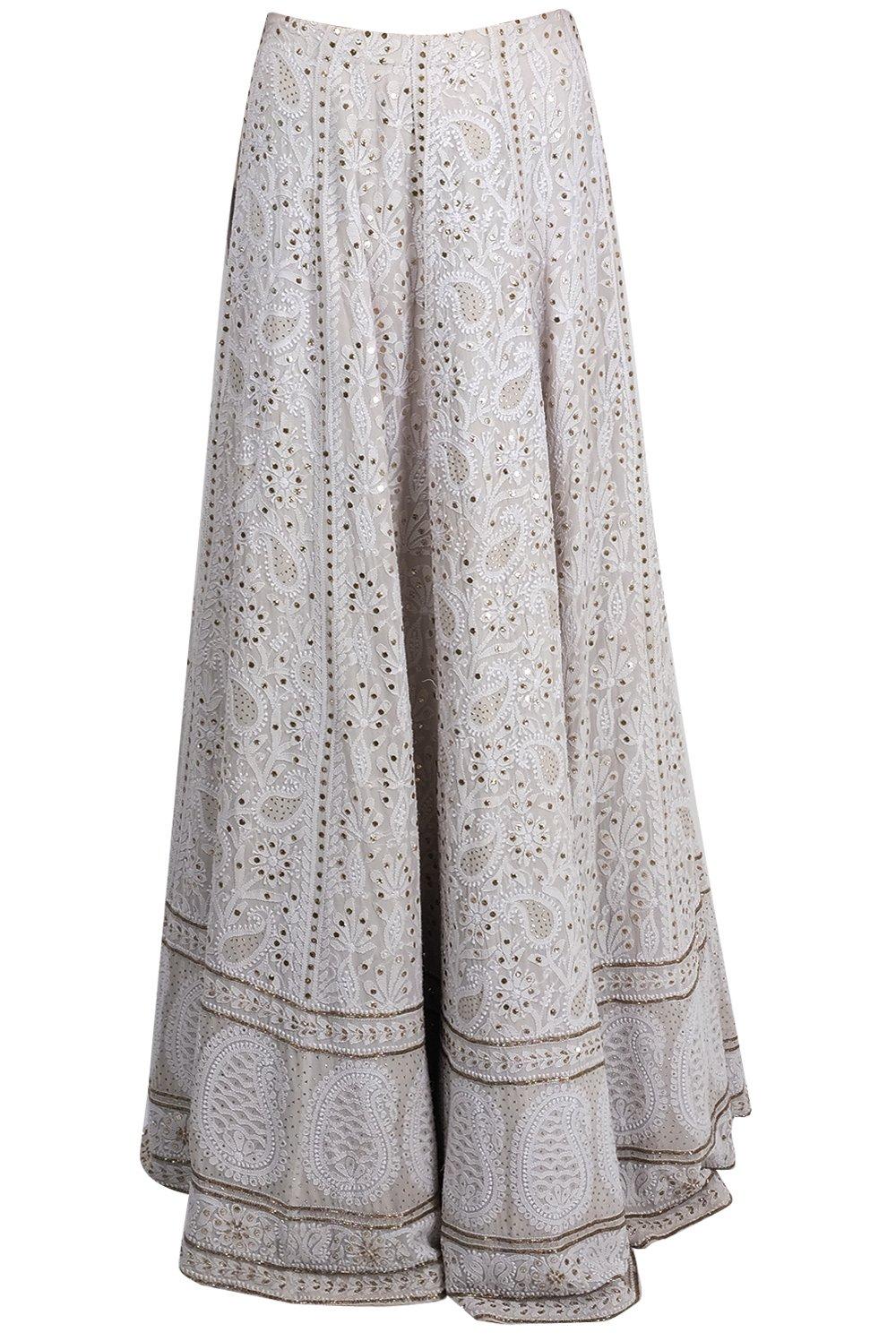 Grey Embroidered Lehenga Set - kylee