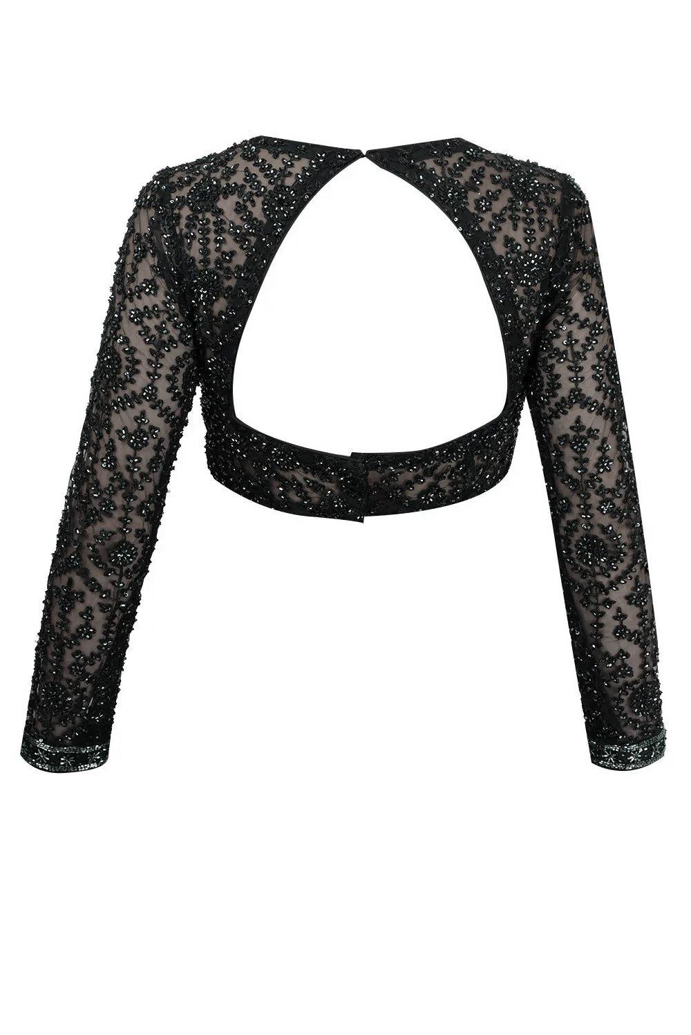 Black Drape Saree - kylee