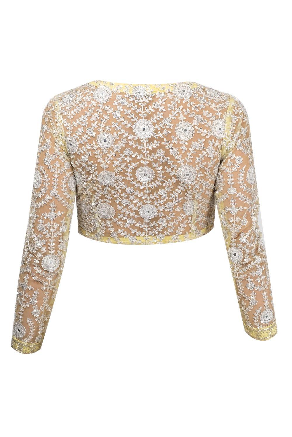 Lemon Yellow Embroidered Lehenga Set - kylee