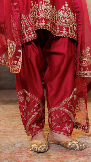 Ruby Noor Chanderi Silk Suit