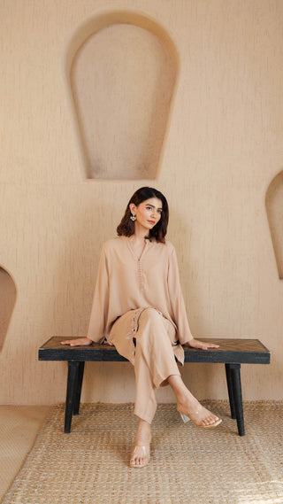 Beige Zoya Co-ord Set