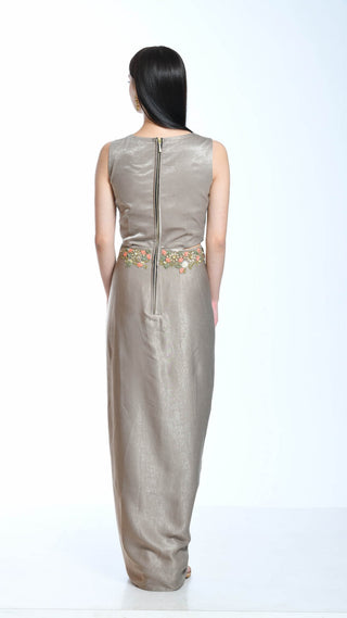 Ash Grey Drape Tunic Dress