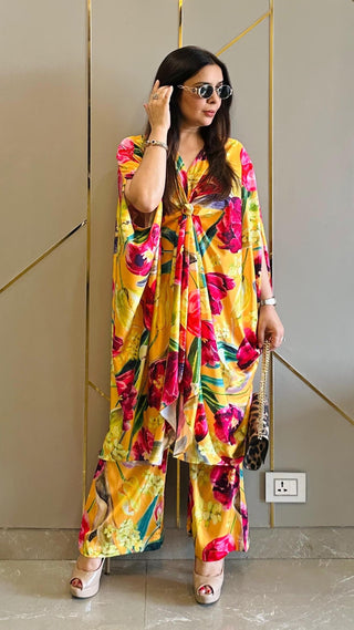 Tropical Yellow Flowy Co-ord Set