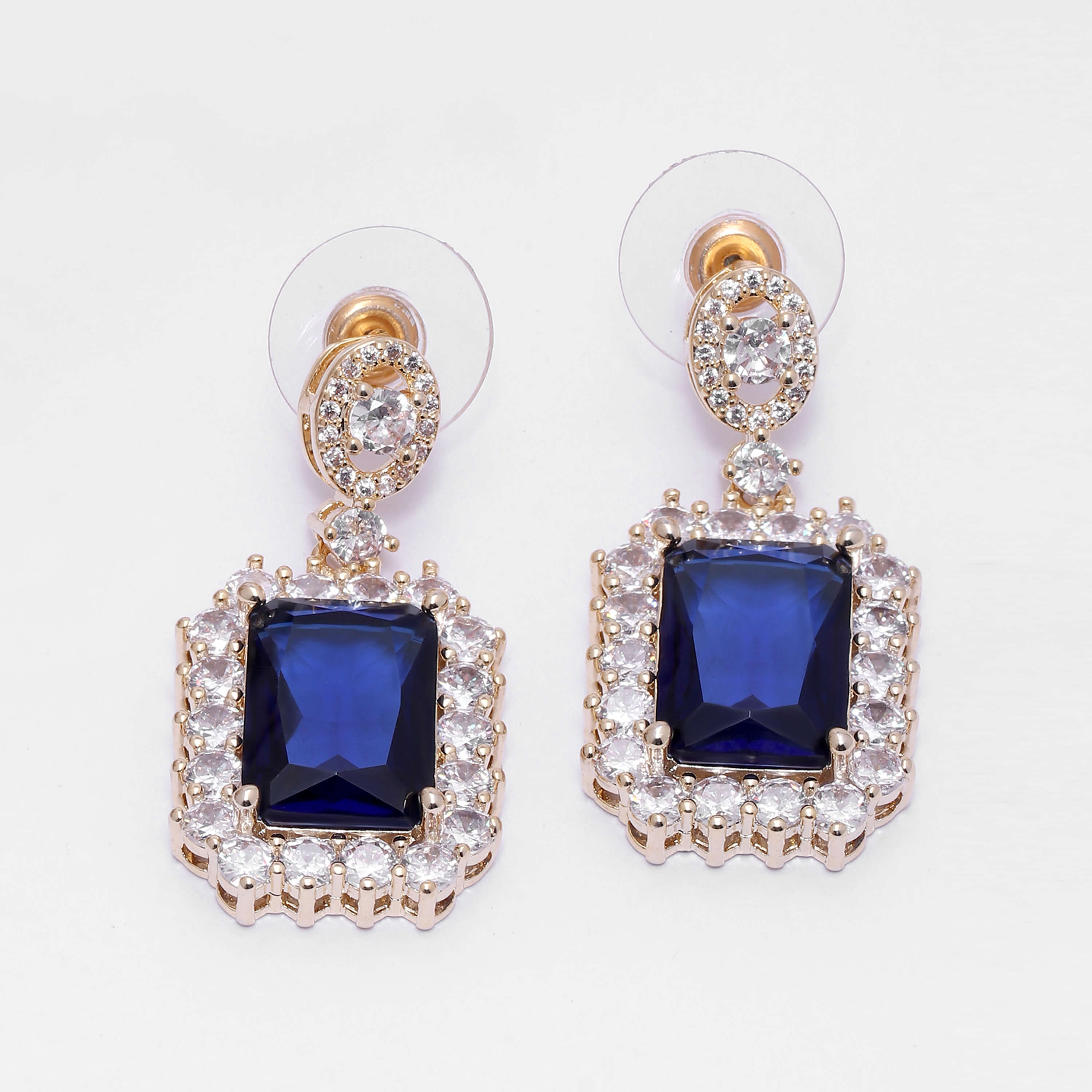 925 Sterling Silver Blue Sapphire Stud  Silver Palace