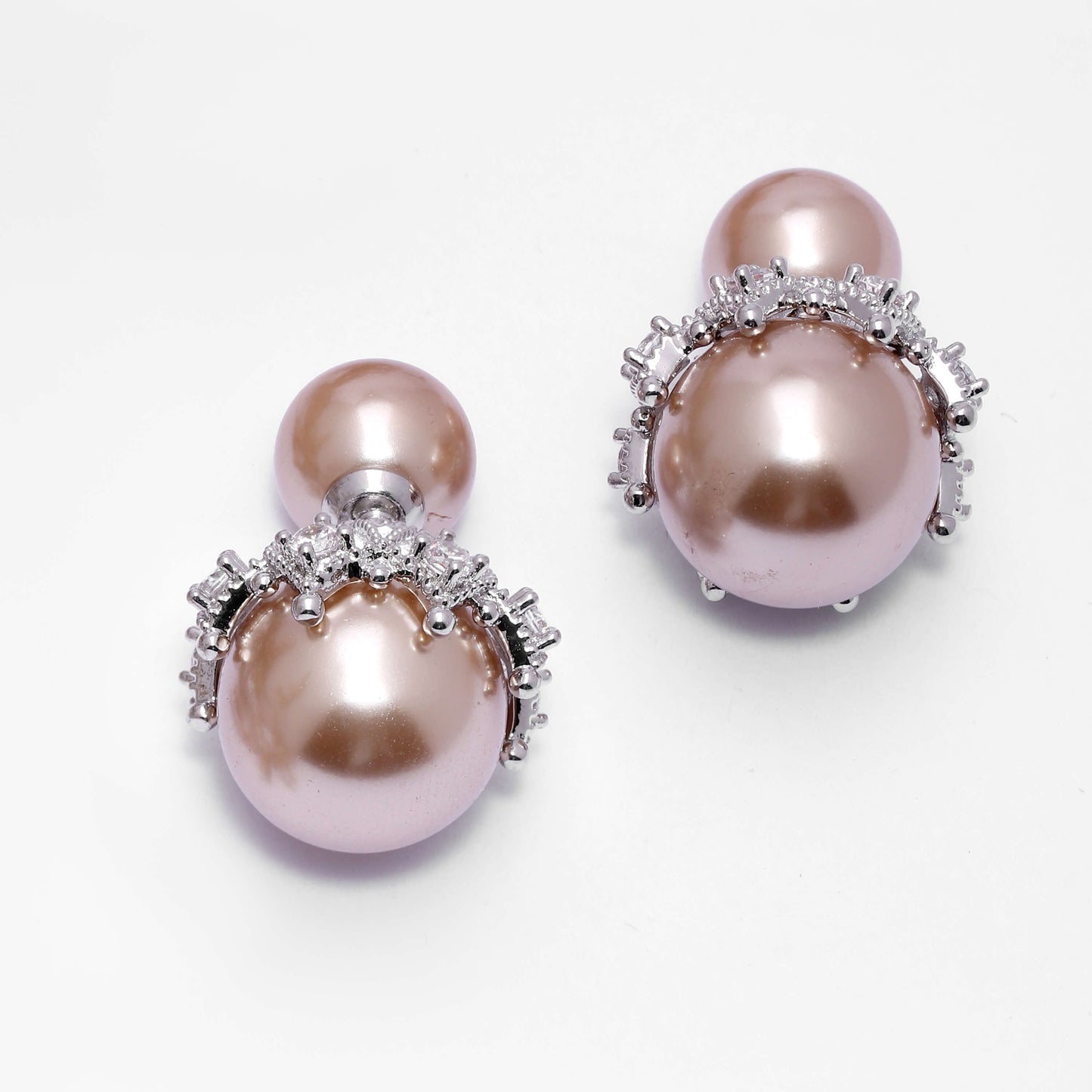 Bronze Pearl Royalty Stud Earrings