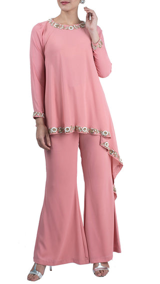 Blush Peach Tunic with Pants