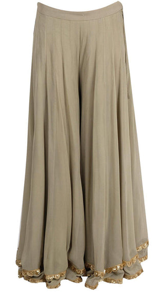 Pale Green Embroidered Sharara Suit