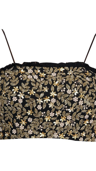 Black Pants Embellished Drape Saree