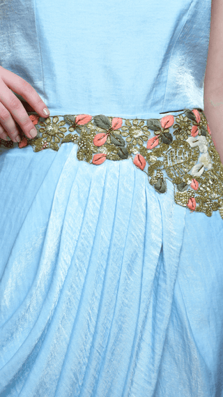 Powder Blue Drape Tunic Dress