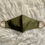 Load image into Gallery viewer, Satin Silk Mask (Olive Green) - kylee

