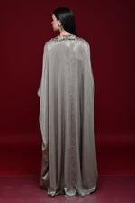 Load image into Gallery viewer, Ash Grey Pale Pink Drape Skirt, Crop-Top And Cape Set - kylee
