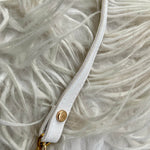 Load image into Gallery viewer, White Leather Mask Chain with Face Mask
